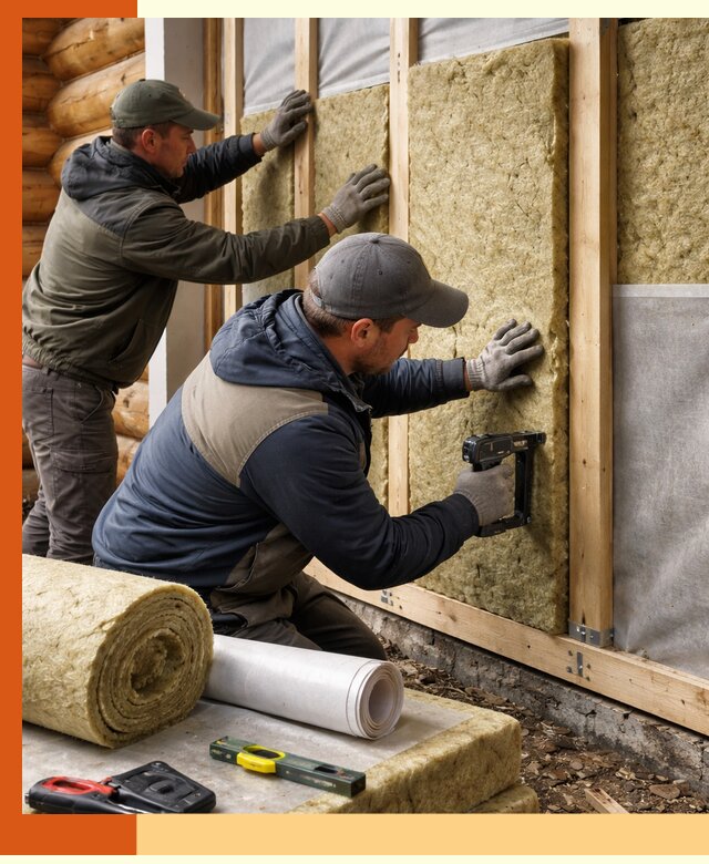 Утепление бревенчатого дома под ключ в Нижнем Новгороде