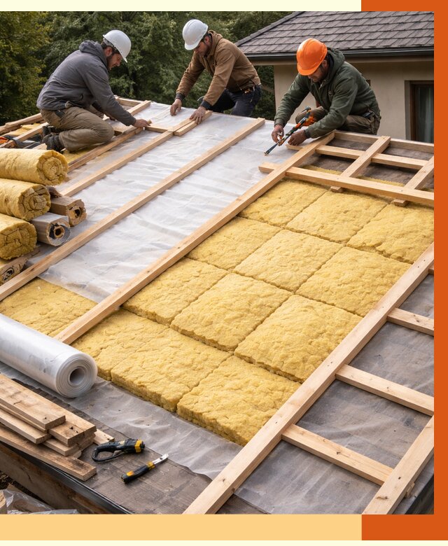 Утепление скатной крыши в Нижнем Новгороде от 1303 руб./м2 под ключ | ТепломастерНнн