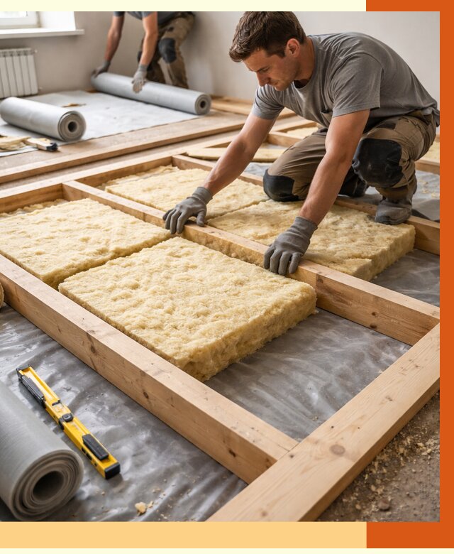 Утепление деревянного пола в Нижнем Новгороде от 1563 руб./м2 под ключ | ТепломастерНнн